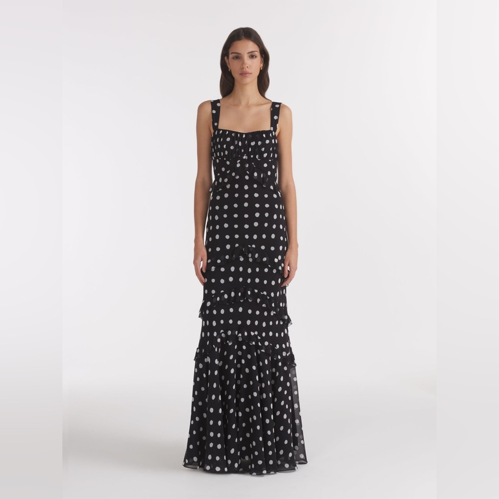 Saloni Chandra Dress in Mono Dot - Picture 2 of 11